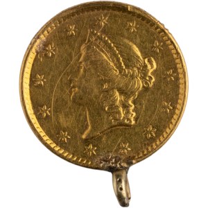 United States 1852 $1 Gold Liberty Head with Loop