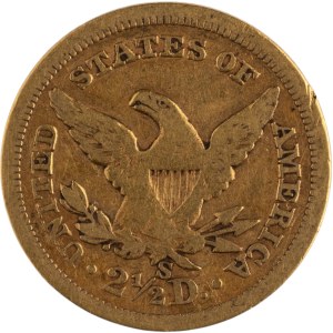 United States 1865-S $2.50 Quarter Eagle