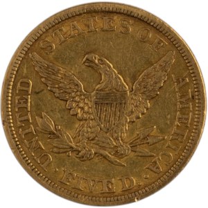 United States 1843 $5 Liberty Head Gold Half Eagle