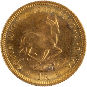 South Africa 1963 Gold 1 Rand Low Mintage