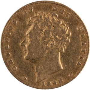 Great Britain 1828 Gold 1/2 Sovereign