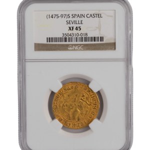 Spain 1475-97-S Gold Castellano ND Seville Mint