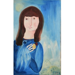 Ewa KURYLUK (ur. 1946), Autoportret z cytryną, 1965