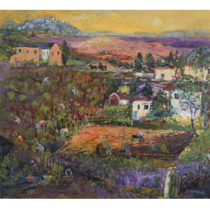 Jan SZANCENBACH (1928-1998), Landscape from Burgundy, 1988