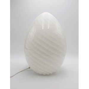 Lampa dekoracyjna, szkło mleczne; wys. 48 cm;