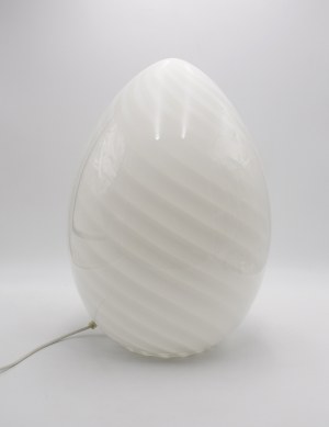 Decorative lamp, milk glass; height 48 cm;