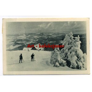 Krkonoše - Riesengebirge - Chata - Lyžaři