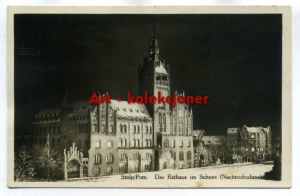 Slupsk - Stolp - City Hall by night
