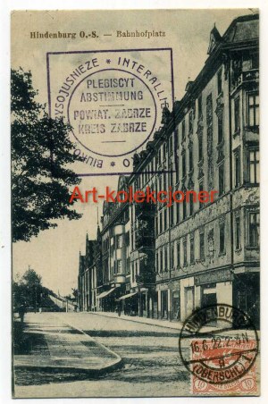 Zabrze - Hindenburg - Bahnhofplatz -Plebiscite
