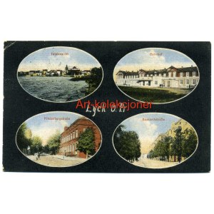 Elk - Lyck - railway station - Hindenburgstrasse - Bismarckstrasse