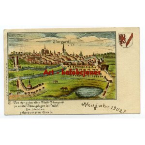 Stargard - Grafika - Pohled na město