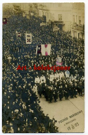 Warsaw - National parade 1905r