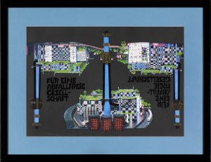 Friedensreich Hundertwasser, FÜR EINE ABFALLFREIE GESELLSCHAFT, 1991.