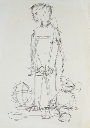 Alphonse Mazurkiewicz, PORTRETS OF A CHILD - SET OF TWO FIGURES