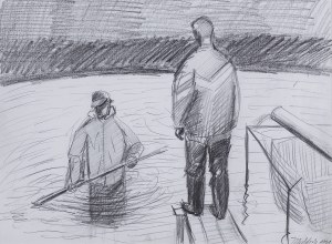 Jaroslaw Modzelewski, BY THE FISHING POND, 1991