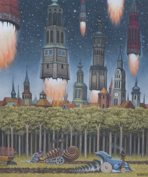 Jacek Yerka, PIELGRIMAGE TO MARSA, 2025
