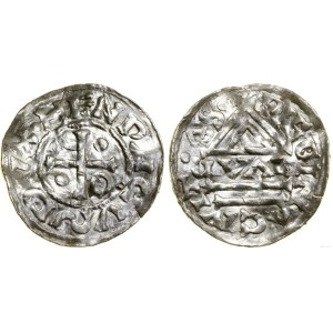 Niemcy, denar, 985-995, Ratyzbona, mincerz Vald