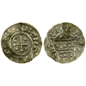 Niemcy, denar, 995-1002, Ratyzbona, mincerz Viga