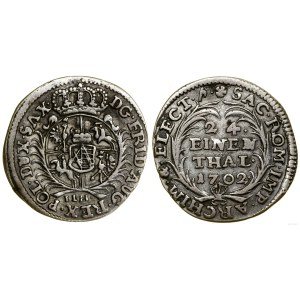 Polska, 1/24 talara (grosz), 1702 ILH, Drezno