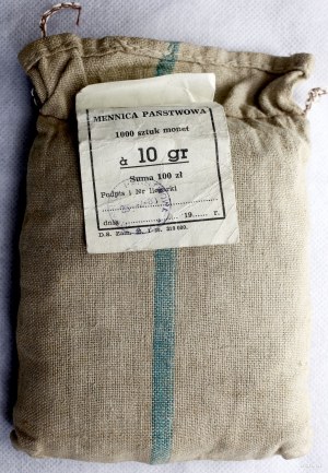 Poland, mint bag - 1000 x 10 pennies, 1980(?), Warsaw