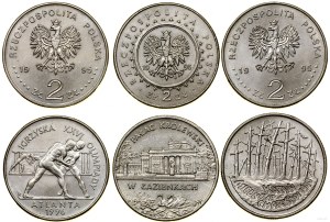 Poland, set: 3 x 2 gold, 1995, Warsaw