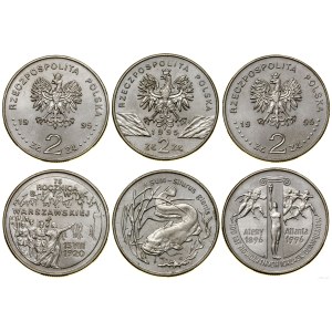 Poland, set: 3 x 2 gold, 1995, Warsaw