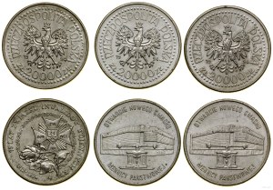 Poland, set of 3 x 20,000 zlotys, 1994, Warsaw