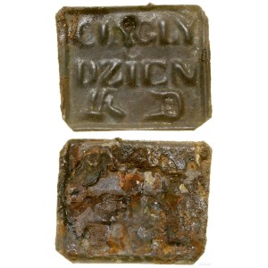 Polska, żeton za pracę z nieokreślonego dominium (K-D), XIX w.