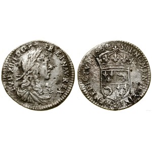 Francja, 1/12 ecu du Dauphine au buste juvenile, 1660 Z, Grenoble