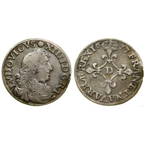 France, 4 sole, 1677 D, Lyon