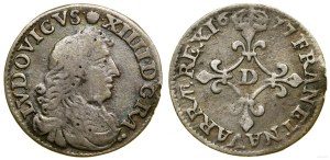 France, 4 sole, 1677 D, Lyon