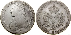 France, ecu, 1786(?) I, Limoges