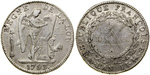 France, 6 livres, 1793 A, Paris