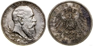 Germany, 5 marks, 1902, Karlsruhe