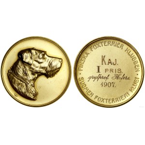 Finlandia, medal Fińskiego Klubu Fox Terriera, 1907