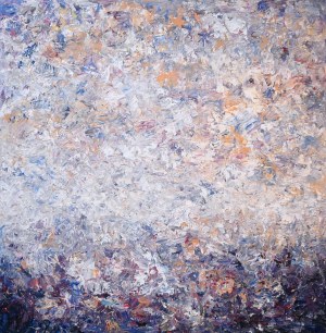 Iwona GABRYŚ (b. 1988), Composition in navy blue and white No. 228, 2025