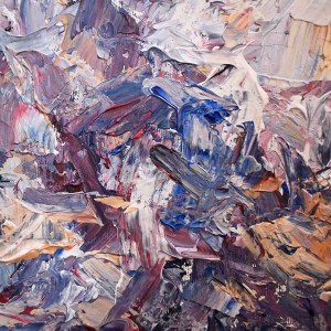 Iwona GABRYŚ (b. 1988), Composition in navy blue and white No. 228, 2025