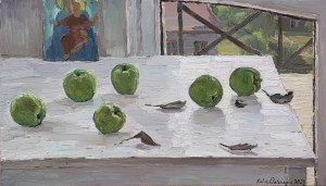 Yulia DETCZENJA (b. 1996), Still life with icon, 2025