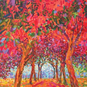 Slava KLINDUKHOV (b. 1962), Red Trees, 2025