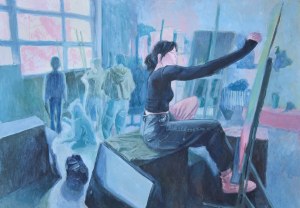 Alicja GONET (b. 2004), In the studio, 2024
