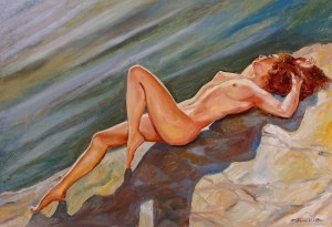 Tadeusz Więciorek, Woman on a Rock