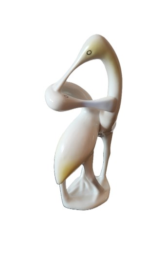 Porcelain figurine, Pair of birds, Hollohaza Hungary,