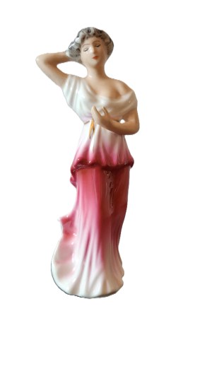 Porcelain figurine Lady, Jan Jezela Katowice. Left