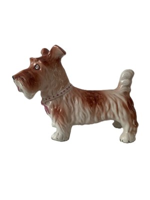 Figurine Dog Shnauzer, Zygmunt Buksowicz, Steatite, Katowice,
