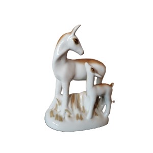 Figurka porcelanowa Połonne, Sarna z młodym