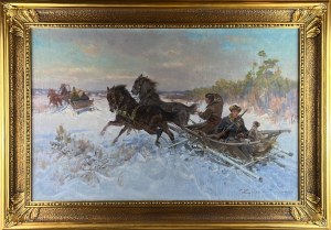 Czesław WASILEWSKI (Ignacy ZYGMUNTOWICZ) (1875 Warsaw - 1947 Łódź), On the hunt