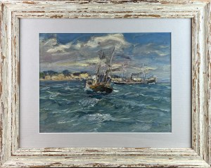 Eugeniusz DZIERŻENCKI (1905-1990), Boats at Sea