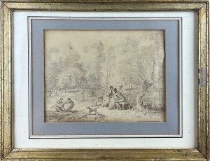 In the style of John Peter Norblin (1745 Misy-Faut-Yonne - 1830 Paris), Scene in the Park