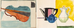 Andrzej Wróblewski (1927 Vilnius - 1957 Tatra Mountains), [Composition with Violin 52] and [Still Life No. 52] - double-sided work
