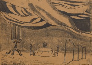 Tadeusz Kantor (1915 Wielopole Skrzyńskie - 1990 Kraków), Design of the decoration for the play 
